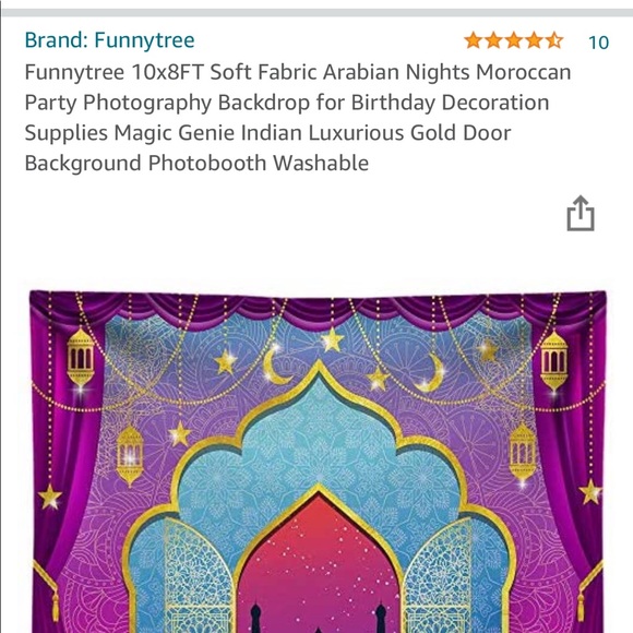 Princess Jasmine Themed decoration - Picture 3 of 15